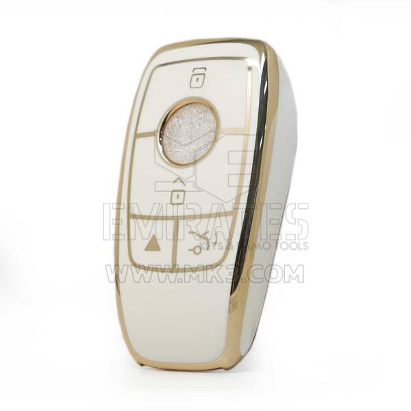 Nano High Quality Cover For Mercedes Benz E Series Remote Key 4 Buttons White Color