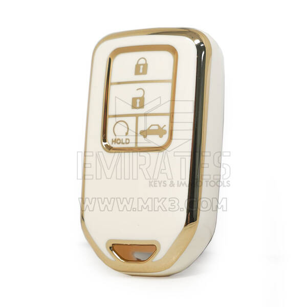 Custodia Nano di alta qualità per chiave telecomando Honda 4 pulsanti colore bianco