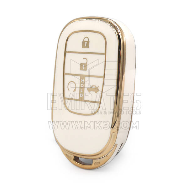 Nano High Quality Cover For New Honda Remote Key 4 Buttons White Color