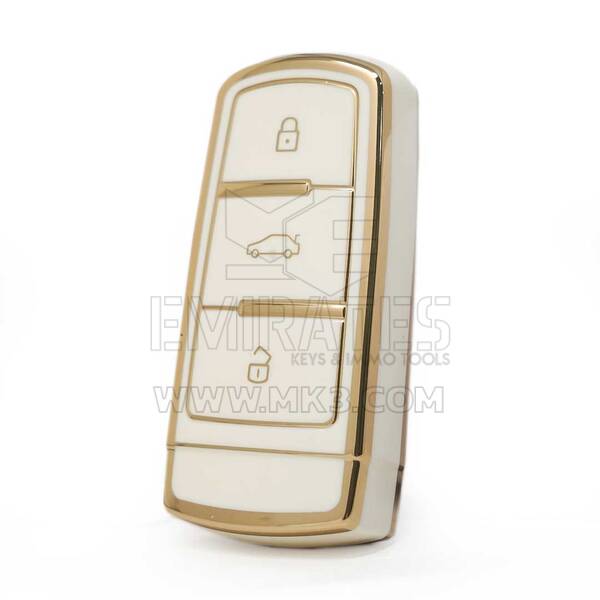 Nano High Quality Cover For Volkswagen Passat Remote Key 3 Buttons White Color