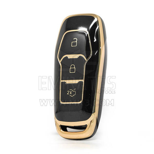 Nano High Quality Cover For Ford Edge Remote Key 3 Buttons Black Color
