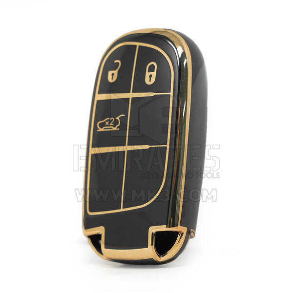 Nano High Quality Cover For Jeep Remote Key 3 Buttons Black Color