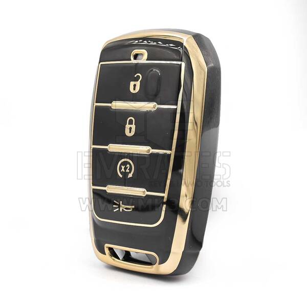 Nano High Quality Cover For Jeep Remote Key 4 Buttons Black Color