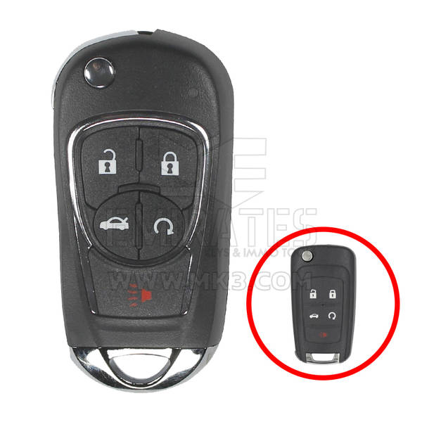Chevrolet Flip Remote Key Shell 4+1 Button Modified Type