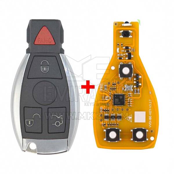 Xhorse Mercedes BGA Chrome Remote Key 3+1 Buttons 315MHz-433MHz XNBZT1GL