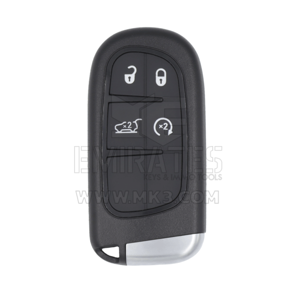 Jeep Cherokee 2015-2022 Coque de clé télécommande intelligente 4 boutons