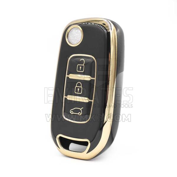 Housse Nano Haute Qualité Pour Renault Dacia Remote Key 3 Boutons Couleur Noire