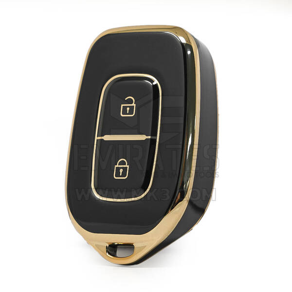 Housse Nano Haute Qualité Pour Renault Dacia Remote Key 2 Boutons Couleur Noire