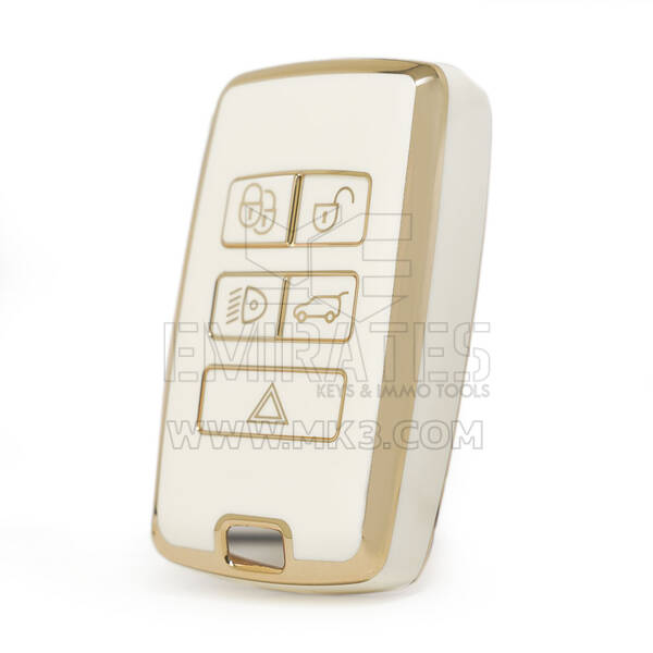 Nano High Quality Cover For Land Rover Remote Key 5 Buttons White Color