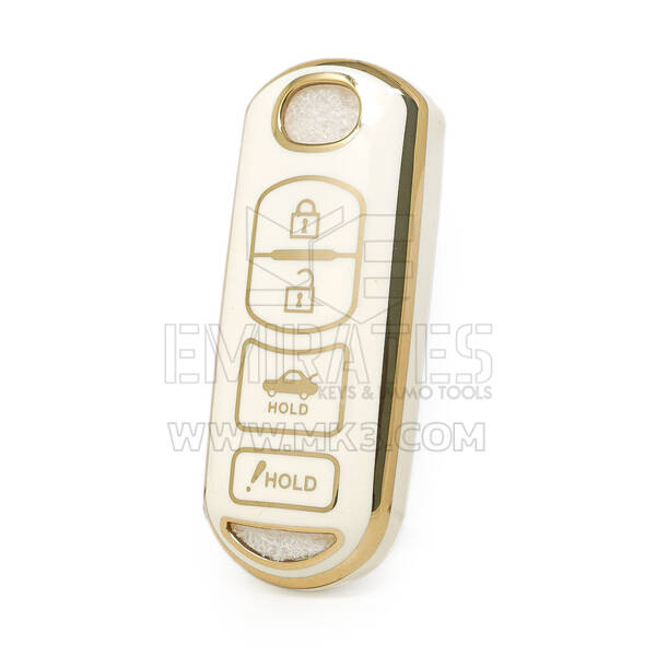 Nano High Quality Cover For Mazda Remote Key 3+1 Buttons White Color