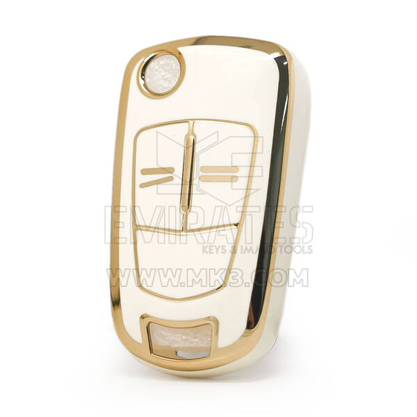 Нано-крышка высокого качества для Opel Flip Remote Key 2 Buttons White Color