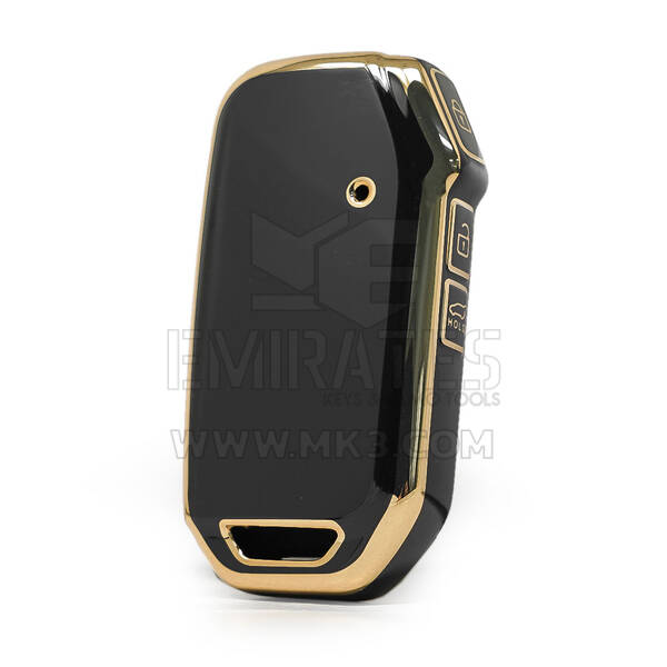 Нано-чехол высокого качества для KIA 2018-2022 Remote Key 3 кнопки черного цвета