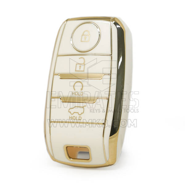 Нано Высококачественная крышка для KIA Remote Key 4 Кнопки Auto Start SUV Белый цвет
