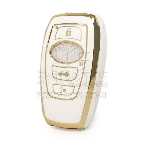 Custodia Nano di alta qualità per chiave telecomando Subaru 3+1 pulsanti colore bianco