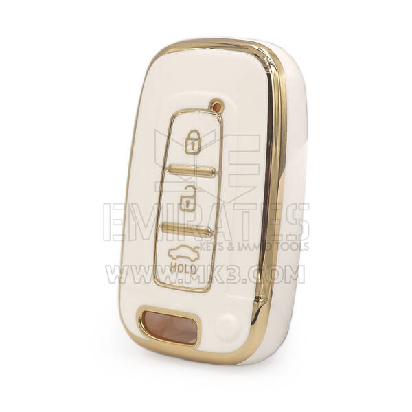 Нано-крышка высокого качества для кнопок дистанционного ключа 3 КИА Хюндай белого цвета