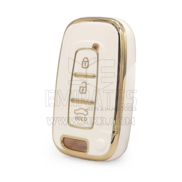 Nano High Quality Cover For KIA Hyundai Remote Key 3 Buttons White Color