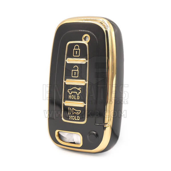 Cubierta Nano de alta calidad para KIA Hyundai Remote Key 3 + 1 botones Color negro