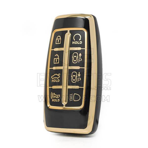 Nano High Quality Cover For Genesis Remote Key 7+1 Auto Start Buttons Black Color