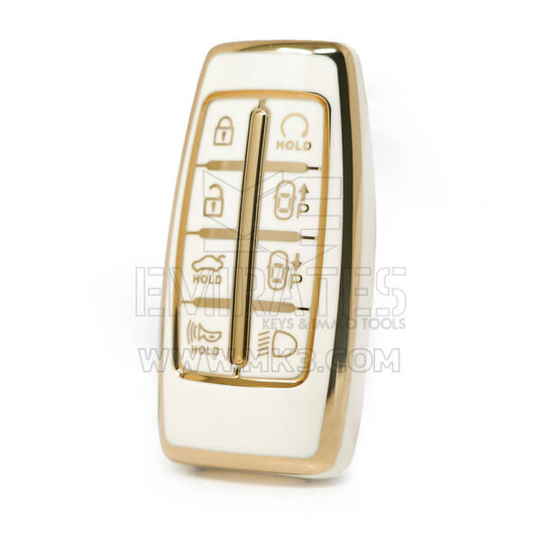 Nano High Quality Cover For Genesis Remote Key 7+1 Auto Start Buttons White Color
