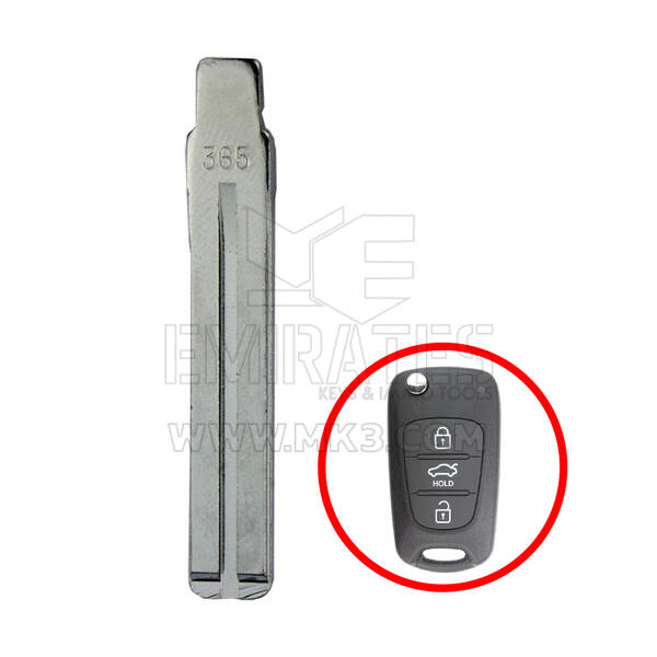 Hyundai KIA Cadenza Genuine Flip Remote Key Blade TOY40| MK3