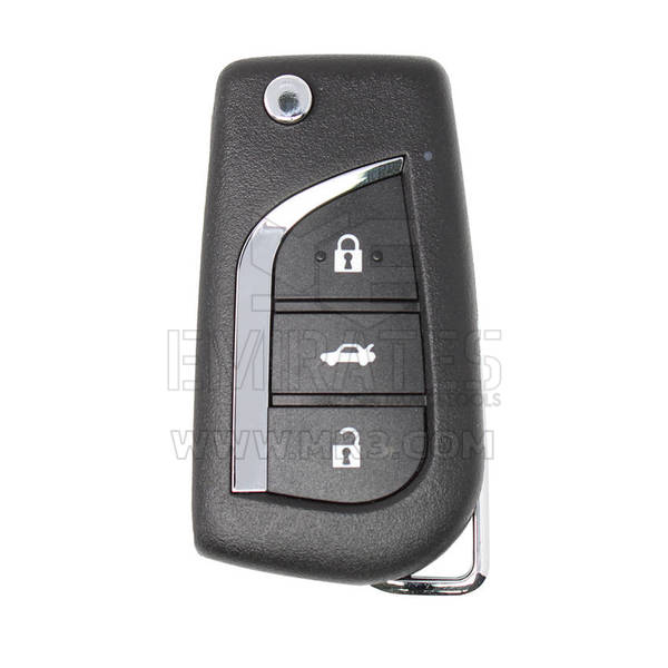 XHORSE VVDI Strumento chiave VVDI2 Chiave telecomando universale a filo 3 pulsanti Stile Toyota XKTO00EN
