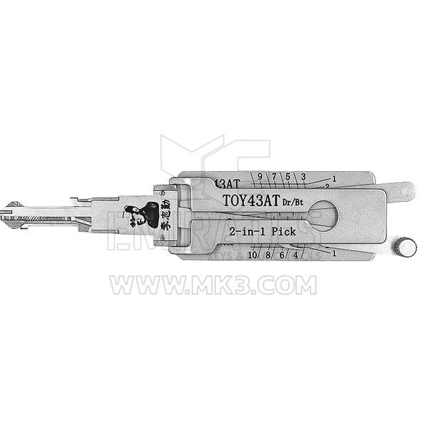 Original Lishi 2-in-1 Pick Decoder Tool TOY43AT-AG 10 Cuts