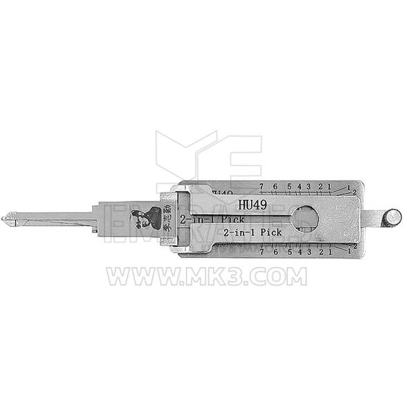 Original Lishi 2-in-1 Pick Decoder Tool HU49+ For VAG Flat Key Up To 1999 Ignition Type