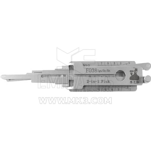 Outil de décodeur d'origine Lishi 2-en-1 Pick FO38+AG Ford 8-Cut