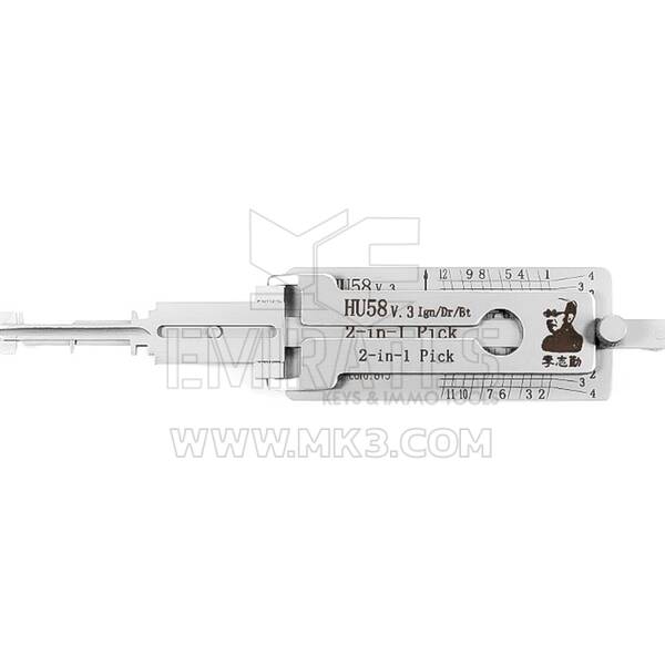 Herramienta decodificadora de selección original Lishi 2 en 1 HU58 + TL-AG