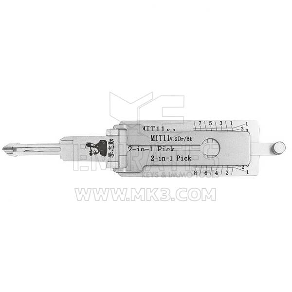 Ferramenta decodificador de palheta 2 em 1 original Lishi MIT11V