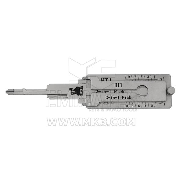 Ferramenta decodificador de picareta Lishi 2 em 1 original HI1+IGN-AG Hino Truck 2005+ tipo antirreflexo