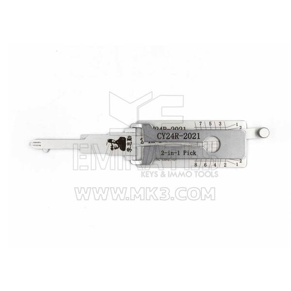 الأصلي Lishi CY24R-AG 2021+ جيب جراند شيروكي 2 في 1 بيك آند فك عكس المضادة للوهج