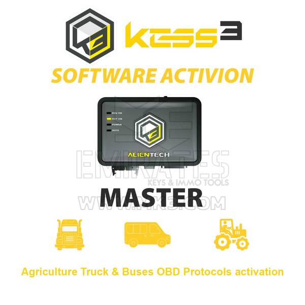 Alientech KESS3MA003 KESS3 Master Agriculture Truck & Buses Activation des protocoles OBD