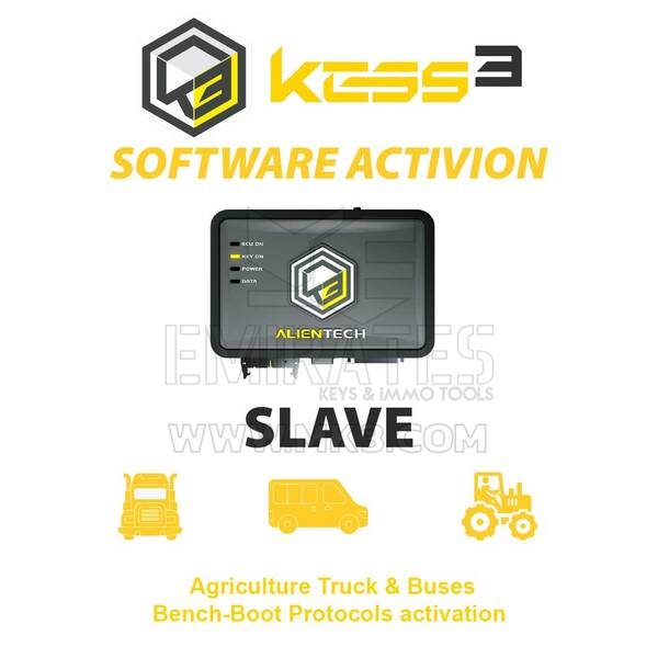Alientech KESS3SA007 KESS3 Slave Agricultura Camiones y autobuses Activación de protocolos Bench-Boot
