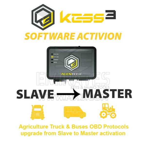 Alientech KESS3SU003 KESS3 Slave Agriculture Truck & Buses OBD Protocols upgrade from Slave to Master activation