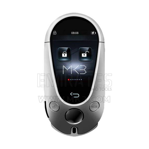 Système PKE de clé télécommande intelligente modifiée universelle LCD, pour toutes les voitures sans clé, Style Mercedes Benz, couleur argent