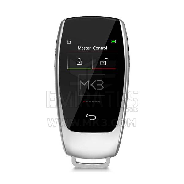 LCD Universal Smart Remote Key Kit With Keyless Entry And IOS Car Location Tracking System Silver Color