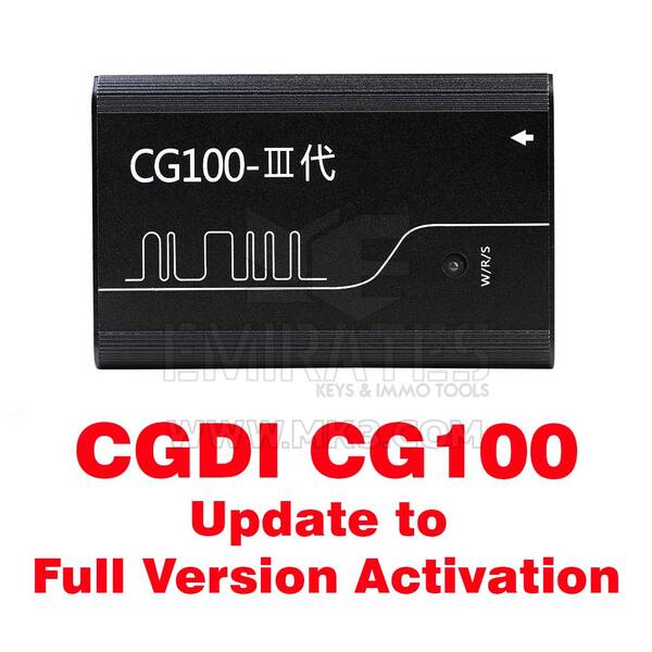 Aggiornamento CGDI CG100 all'attivazione della versione completa