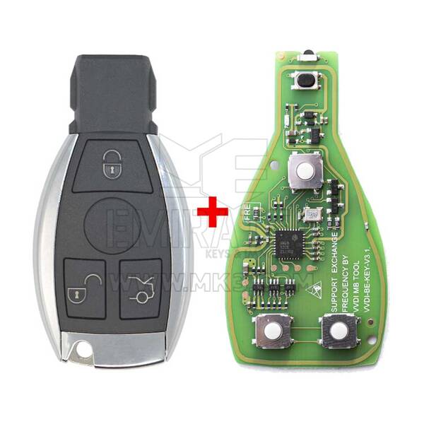 Xhorse Mercedes BGA Chrome Remote 433-315MHz 3 Botones XNBZ01