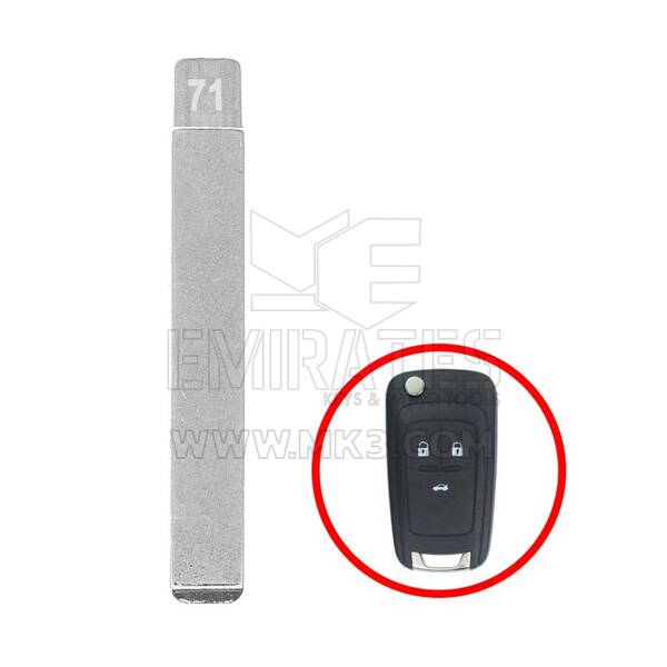 Chevrolet HU100 Flip Remote Key Blade