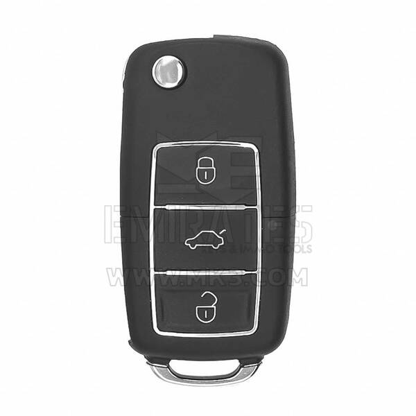 Keydiy KD Chiave Telecomando Universale Flip 3 Pulsanti Chrome Volkswagen Tipo B01-3