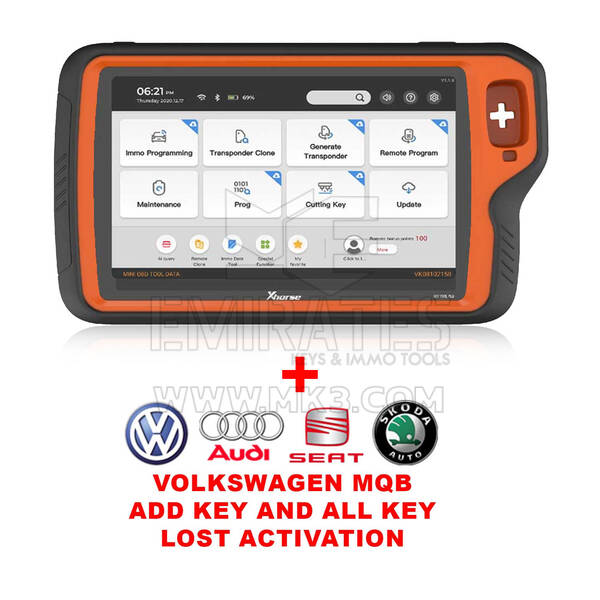 Xhorse VVDI Key Tool Plus Pad Device e Volkswagen MQB Adicionar chave e todas as chaves perdidas ativação