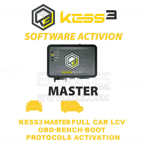 Alientech KESS3 Master LCV completo para coche (OBD-Bench-Boot)