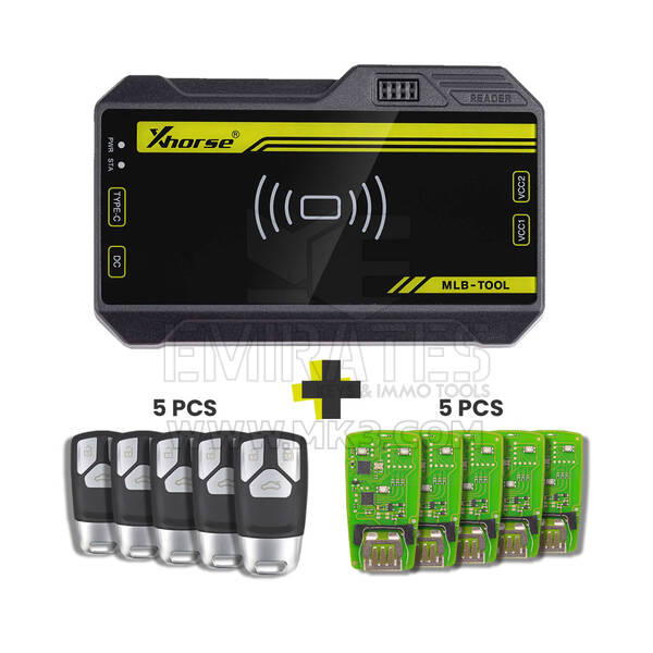 Xhorse XDMLB0 VVDI MLB Tool Add Key VAG MLB + 5 PCs Xhorse XSMA41EN MLB Smart Remote PCB 3 Buttons with Shells