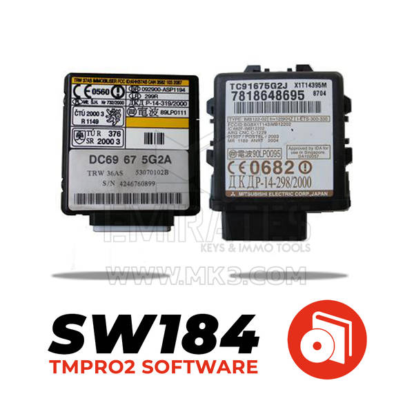 TMPro Software module 184 – Mazda, Ford, Proton immobox Lucas, Mitsubishi with Temic Crypto transponde