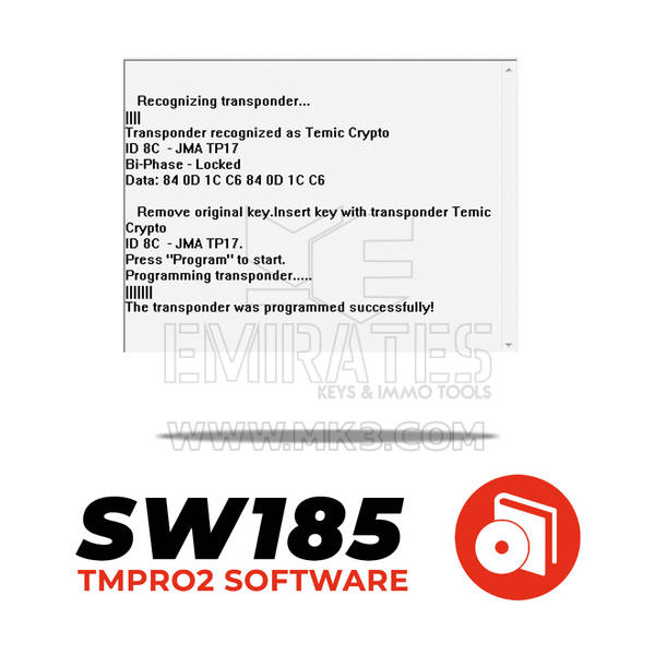 Tmpro SW 185 - Key copier onto Temic Crypto TK5561 transponder