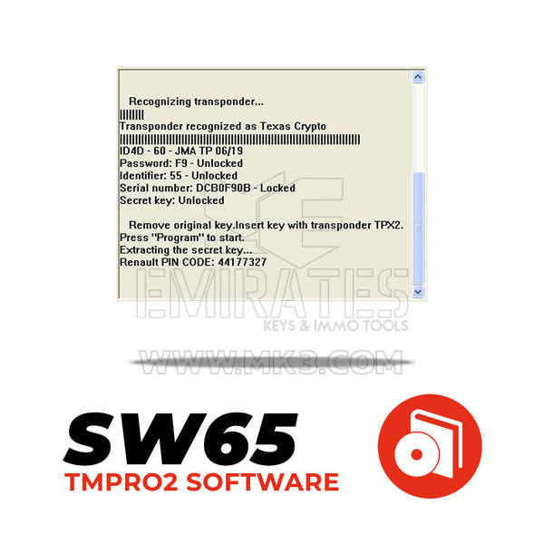 Tmpro SW 65 - Copiador de llaves para llaves criptográficas 4D Texas