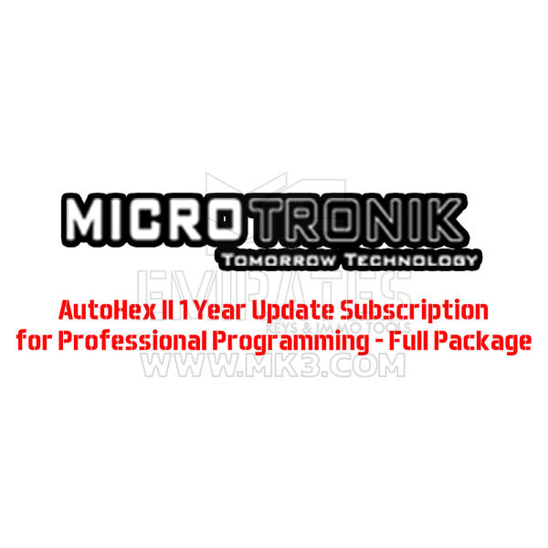 Microtronik AutoHex II 1 an d'abonnement à la mise à jour - Package complet