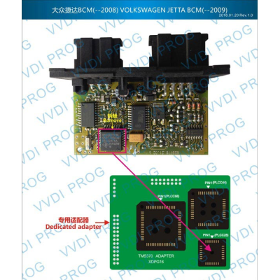 Xhorse VVDI Prog TMS370 PLCC28 - PLCC44 - PLCC68 Adapter XDPG16