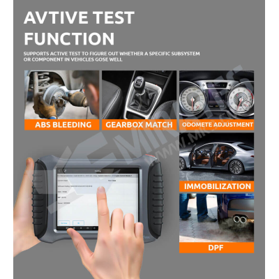 Supports Active Test to figure out whether a specific subsystem or component in vehicles goes well